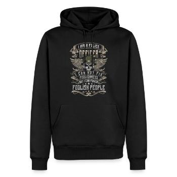 Polizistin Blaulicht Dieb - Männer Premium Bio Hoodie - Schwarz - Vorne - Nico (187cm)