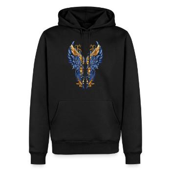 Ukraine Angel Wings Slava Ukraini - Men’s Premium Organic Hoodie - black - Front - Nico (187cm)