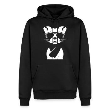 Ferret Wearing Sunglasses Cool Ferrets - Men’s Premium Organic Hoodie - black - Front - Nico (187cm)
