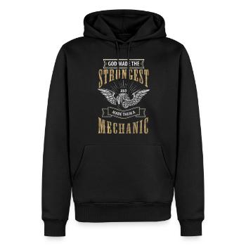 Auto Autowerkstatt Garage Autoschrauber - Männer Premium Bio Hoodie - Schwarz - Vorne - Nico (187cm)
