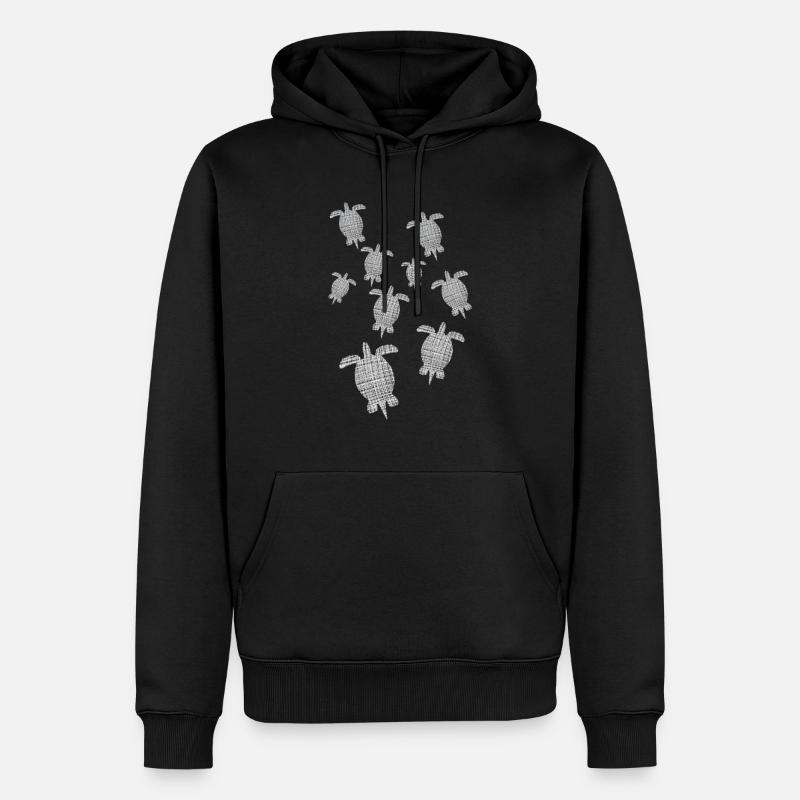 Schildkröten - Männer Premium Bio Hoodie - Schwarz