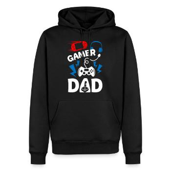 Gamer Dad - Männer Premium Bio Hoodie - Schwarz - Vorne - Nico (187cm)