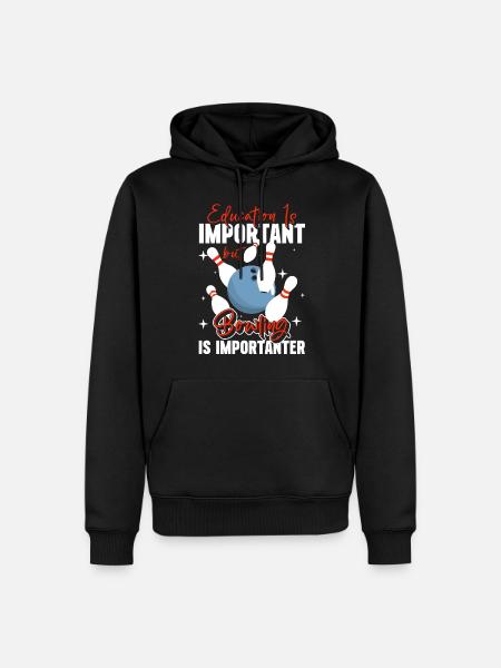 Bowler Bowlingbahn - Männer Premium Bio Hoodie - Schwarz