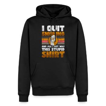 Sucht Disziplin Nicht Rauchen - Männer Premium Bio Hoodie - Schwarz - Vorne - Nico (187cm)