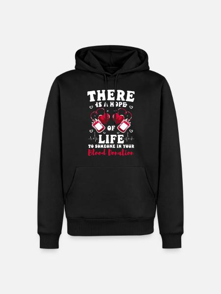 Blood Donation Help Social - Men’s Premium Organic Hoodie - black