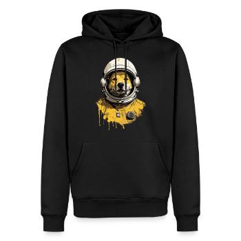 Chien Cool Astronaute Technologie spatiale - Sweat à capuche Premium bio Homme - noir - Devant - Nico (187cm)
