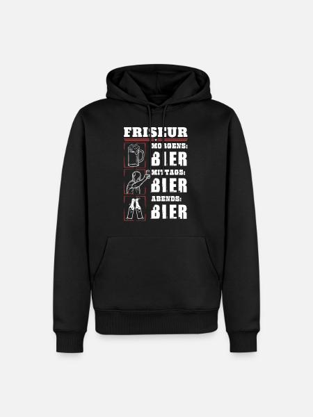 Mon quotidien de coiffeuse - Sweat à capuche Premium bio Homme - noir