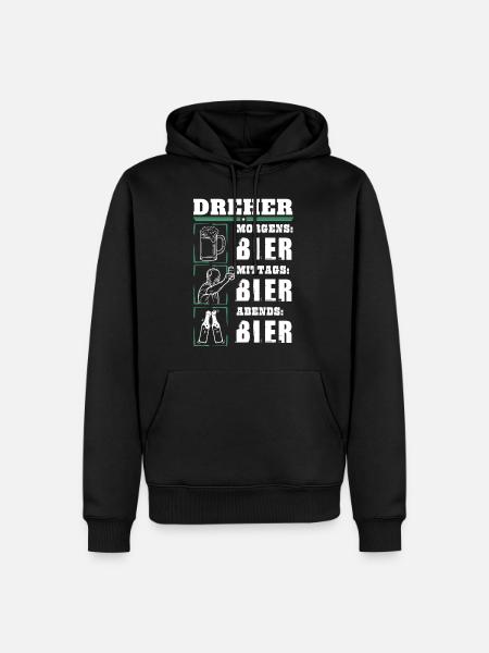 Mon quotidien de tourneur - Sweat à capuche Premium bio Homme - noir