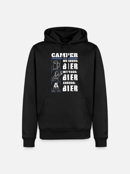 Mon quotidien de campeur - Sweat à capuche Premium bio Homme - noir