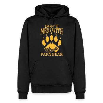 Wild Grizzly Berlin - Männer Premium Bio Hoodie - Schwarz - Vorne - Nico (187cm)