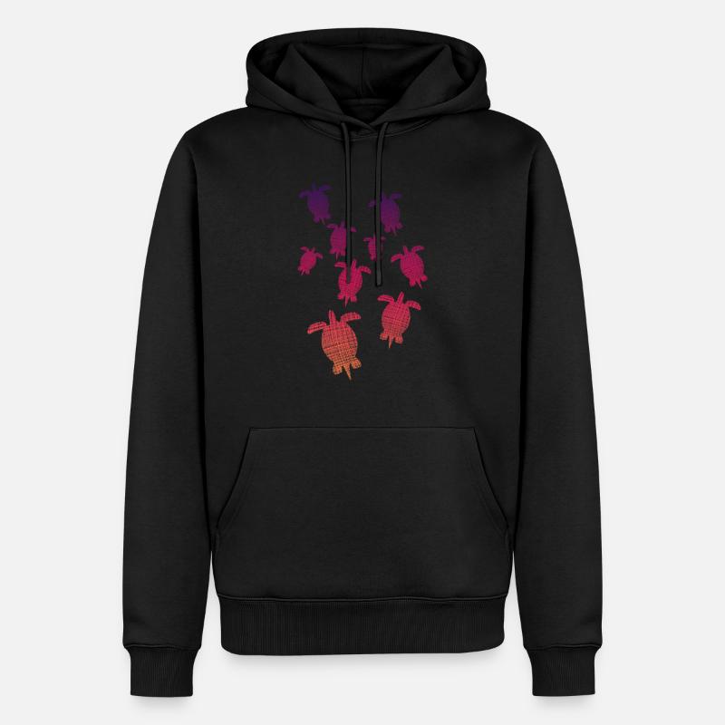 Schildkröten Turtle - Männer Premium Bio Hoodie - Schwarz