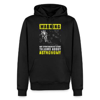 Universum Weltraum Astronom - Männer Premium Bio Hoodie - Schwarz - Vorne - Nico (187cm)