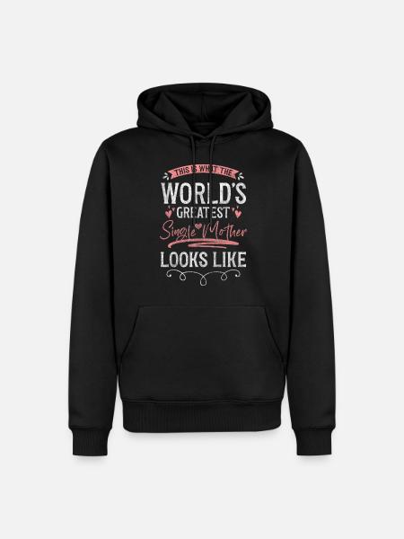 Parents Single Alone Father - Men’s Premium Organic Hoodie - black