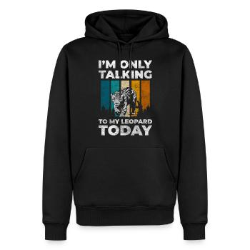 Prédateur Afrique Bien-être animal Terre - Sweat à capuche Premium bio Homme - noir - Devant - Nico (187cm)