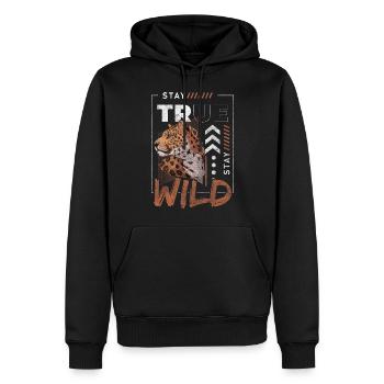 Prédateur Nature sauvage Animal sauvage - Sweat à capuche Premium bio Homme - noir - Devant - Nico (187cm)