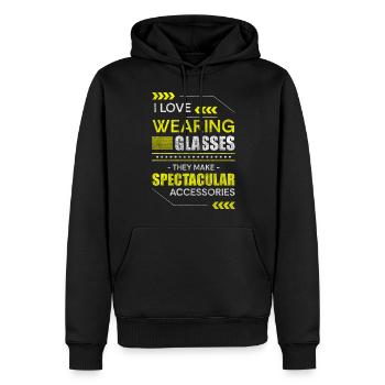 Brillenträger Optiker Augenoptiker Dioptrin - Männer Premium Bio Hoodie - Schwarz - Vorne - Nico (187cm)