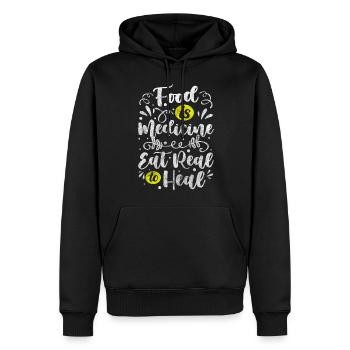 Berater Berufung Essgewohnheit Bewusst - Männer Premium Bio Hoodie - Schwarz - Vorne - Nico (187cm)