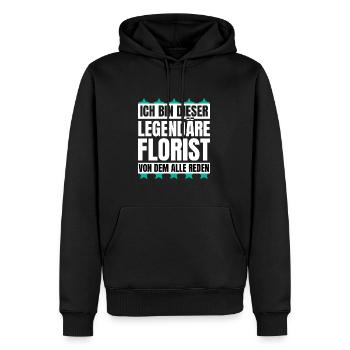 Ich bin dieser legendäre Florist - Männer Premium Bio Hoodie - Schwarz - Vorne - Nico (187cm)