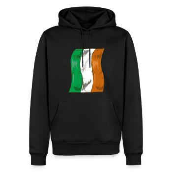 Drapeau irlandais Vintage Drapeau irlandais Dublin - Sweat à capuche Premium bio Homme - noir - Devant - Nico (187cm)