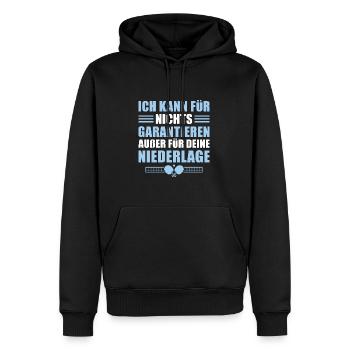 Tischtennis Humor Niederlage Spruch - Männer Premium Bio Hoodie - Schwarz - Vorne - Nico (187cm)