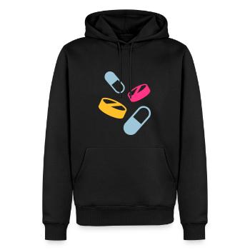 Medizin - Männer Premium Bio Hoodie - Schwarz - Vorne - Nico (187cm)