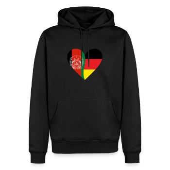 Afghanistan Allemagne Cœur - Sweat à capuche Premium bio Homme - noir - Devant - Nico (187cm)