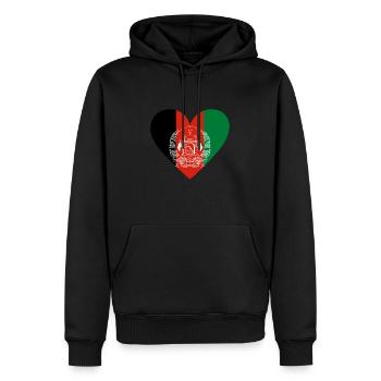 Afghanistan Heart - Männer Premium Bio Hoodie - Schwarz - Vorne - Nico (187cm)