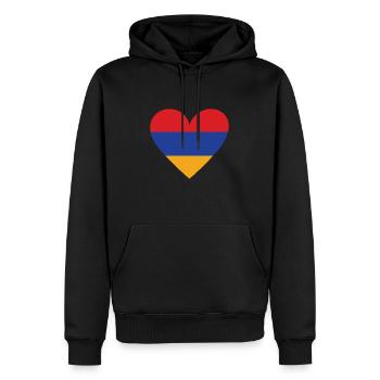 Armenia Heart - Männer Premium Bio Hoodie - Schwarz - Vorne - Nico (187cm)