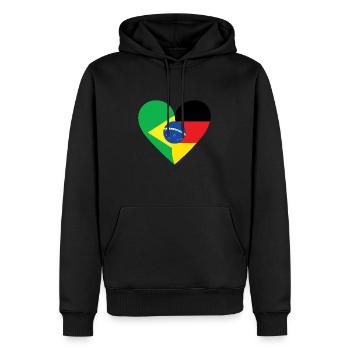 Bralemao Heart - Männer Premium Bio Hoodie - Schwarz - Vorne - Nico (187cm)