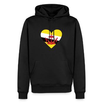 Brunei Heart - Men’s Premium Organic Hoodie - black - Front - Nico (187cm)