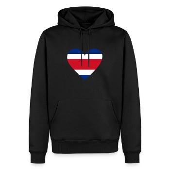 Costa Rica Heart - Männer Premium Bio Hoodie - Schwarz - Vorne - Nico (187cm)