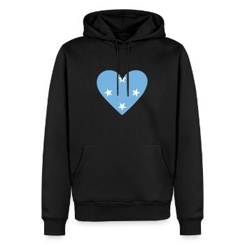 Micronesia Heart - Männer Premium Bio Hoodie - Schwarz - Vorne - Nico (187cm)