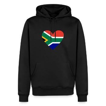 South Africa Heart - Männer Premium Bio Hoodie - Schwarz - Vorne - Nico (187cm)
