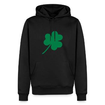 Clover - Sweat à capuche Premium bio Homme - noir - Devant - Nico (187cm)