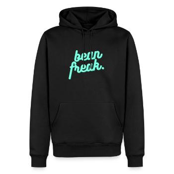 Bean Freak - Männer Premium Bio Hoodie - Schwarz - Vorne - Nico (187cm)
