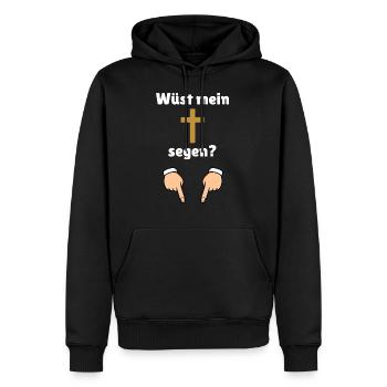 Pfarrer in Österreich Shirt - Männer Premium Bio Hoodie - Schwarz - Vorne - Nico (187cm)