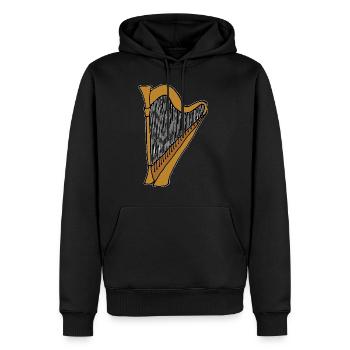 Harpe Instrument à cordes pincées Orchestre de musique - Sweat à capuche Premium bio Homme - noir - Devant - Nico (187cm)