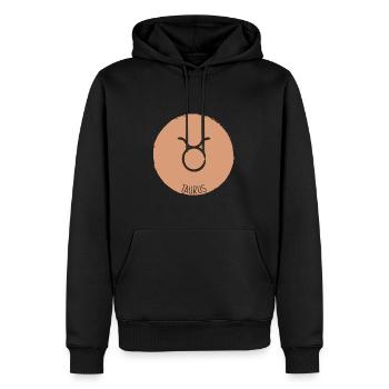 taurus zodiac sign - Men’s Premium Organic Hoodie - black - Front - Nico (187cm)