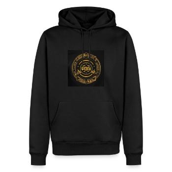 CoolDesign - Männer Premium Bio Hoodie - Schwarz - Vorne - Nico (187cm)