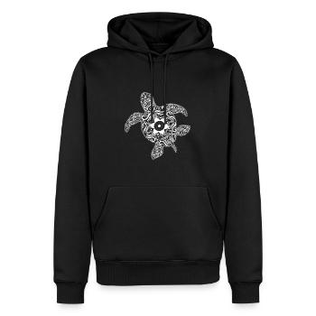 Schildkröte Luxury Mode Psychedelisch Geschenk - Männer Premium Bio Hoodie - Schwarz - Vorne - Nico (187cm)