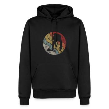 Curling sur glace Curling Retro Cadeau - Sweat à capuche Premium bio Homme - noir - Devant - Nico (187cm)