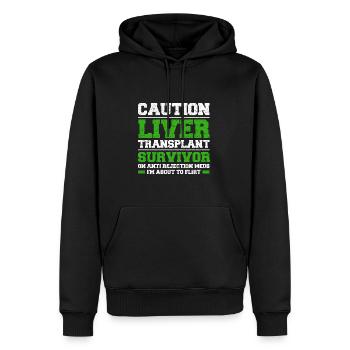 Leberspender Transplantation Organspende Geschenk - Männer Premium Bio Hoodie - Schwarz - Vorne - Nico (187cm)