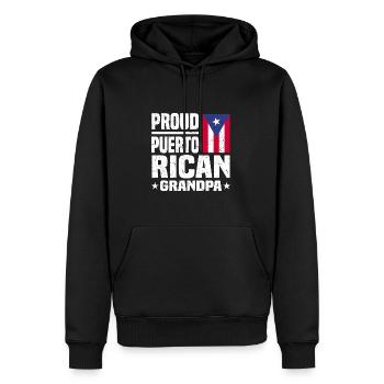 Puerto Rico Flagge | Puerto Ricaner Geschenkideen - Männer Premium Bio Hoodie - Schwarz - Vorne - Nico (187cm)