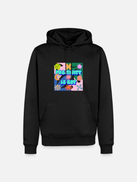 Positivity is key - Männer Premium Bio Hoodie - Schwarz