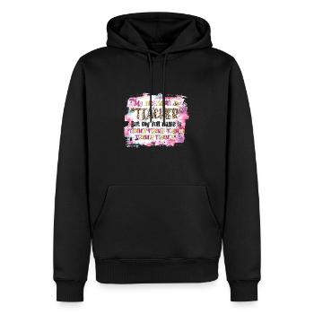 Mein Spitzname Lehrer, aber mein voller Name ist Lehrer - Männer Premium Bio Hoodie - Schwarz - Vorne - Nico (187cm)