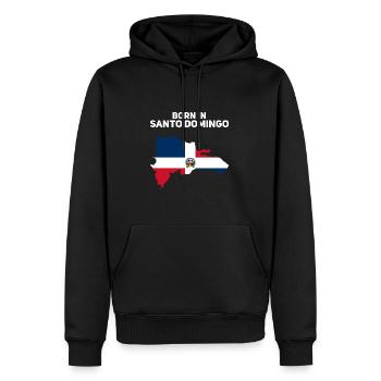 Dominikanische Republik - Männer Premium Bio Hoodie - Schwarz - Vorne - Nico (187cm)