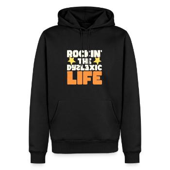 Legastheniker - Männer Premium Bio Hoodie - Schwarz - Vorne - Nico (187cm)