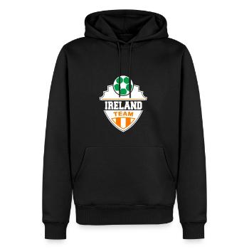 Irlande - Sweat à capuche Premium bio Homme - noir - Devant - Nico (187cm)