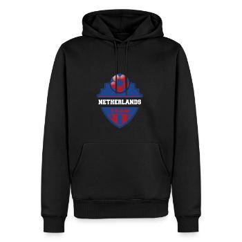 Pays-Bas - Sweat à capuche Premium bio Homme - noir - Devant - Nico (187cm)