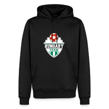 Hungary - Männer Premium Bio Hoodie - Schwarz - Vorne - Nico (187cm)